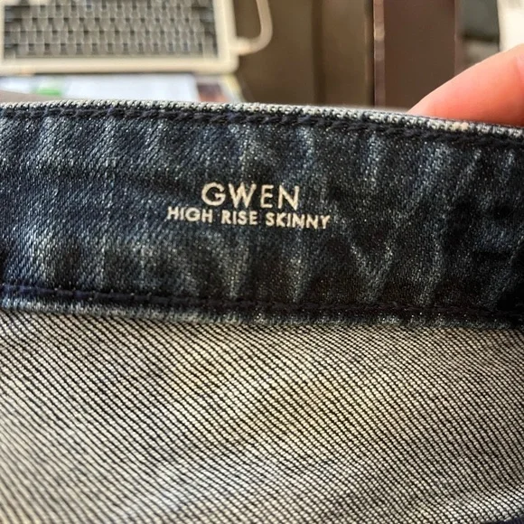Fidelity denim Gwen high rise skinny Abbot vintage w holes distressed jeans. 29 - Picture 15 of 15